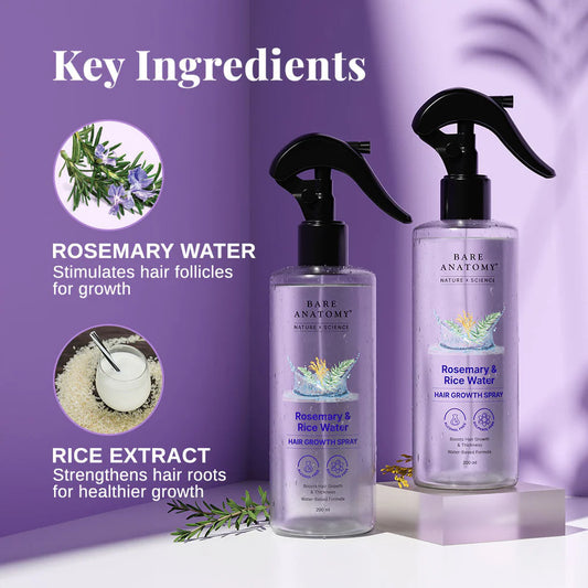 Rosemary & Rice Water Hair Growth Spray (100% Original)